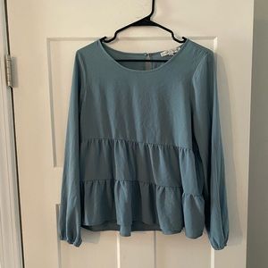 Blue tiered shirt